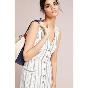 Striped Sleeveless Midi Dress